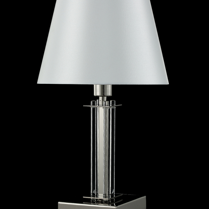 Настольная лампа Crystal Lux NICOLAS LG1 NICKEL/WHITE