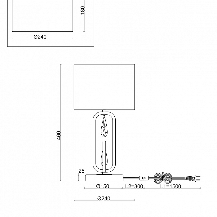 Настольная лампа Freya FR1007TL-01BS