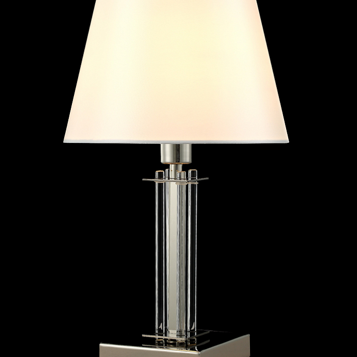 Настольная лампа Crystal Lux NICOLAS LG1 NICKEL/WHITE