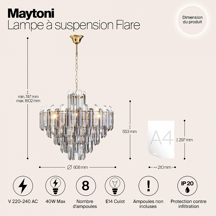 Светильник Maytoni DIA200PL-08G